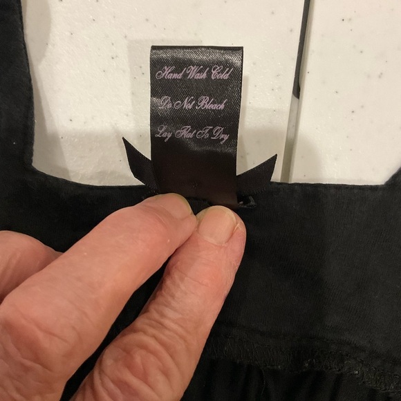 Forever 21 Flowy Blouse Square Sequin Neckline Flutter Sleeves Black Women’s Med - Picture 11 of 11